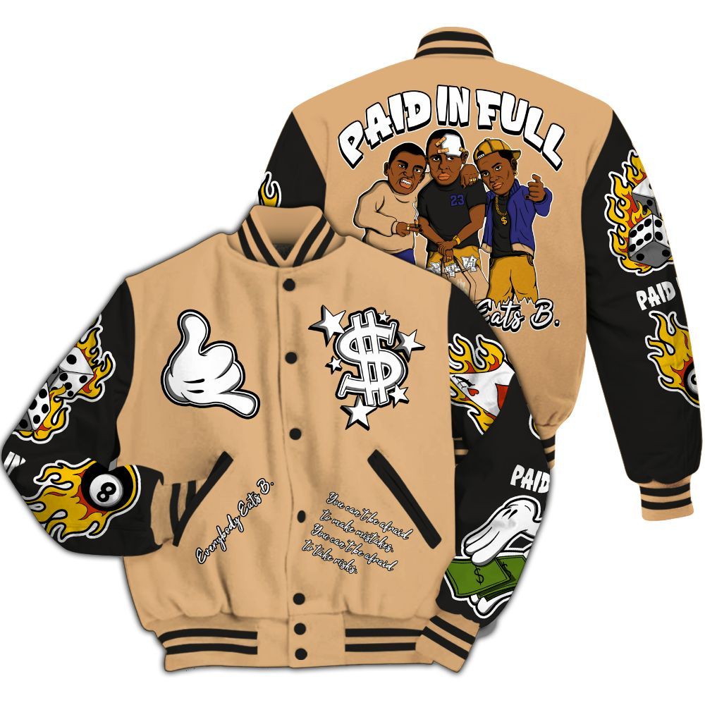 Varsity Jacket To Match SE Afrobeats 7s - Everybody Paid In Full Graphic All Over Print