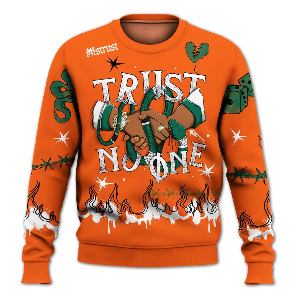 Sweatshirt To Match SoleFly Sail Gorge Green 3s - Trust No One Snake-Bite Doodle Crayon All Over Print