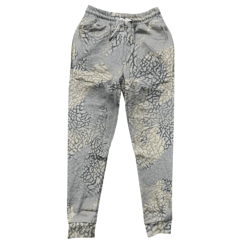 Sweatpant To Match Cement Grey 3s - Abstract Halftone Graphic All Over Print