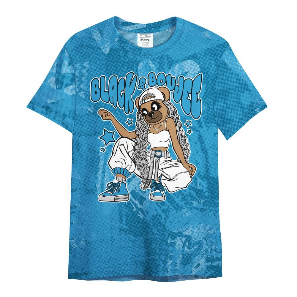 Shirt To Match Powder Blue 9s - Boujee Girls Bear Heart Grunge All Over Print