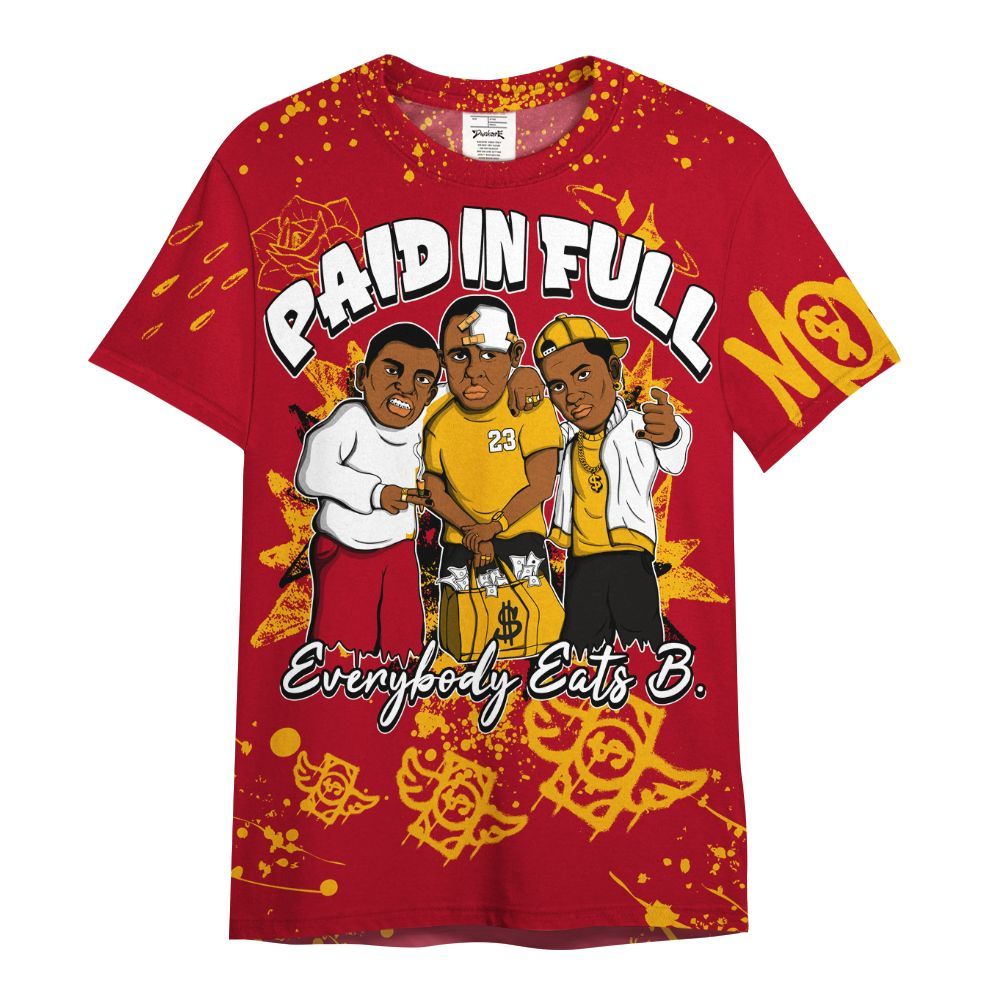 Shirt To Match Cardinal 7s - Everybody Paid In Full Crayon All Over Print