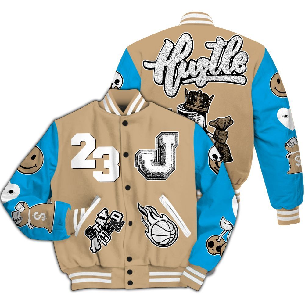 Varsity Jacket To Match H-Town 11s - Hustles Money Number 23 All Over Print