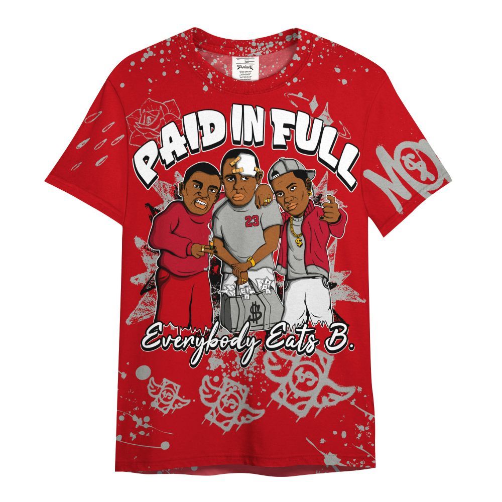 Shirt To Match Air Griffey Max Gray Reds 1s - Everybody Paid In Full Crayon All Over Print