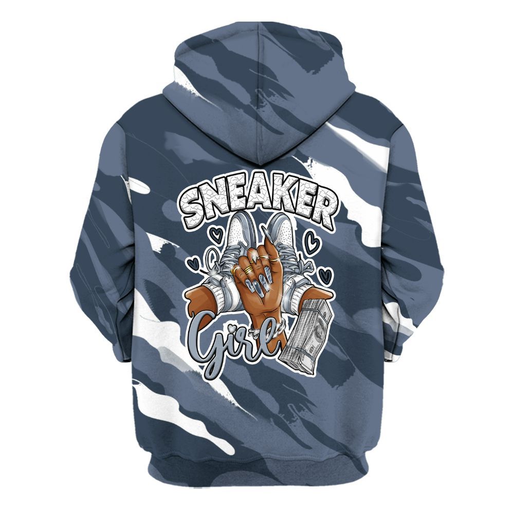 Hoodie To Match Low Diffused Blue 11s - Sneakerz Girlz Colored All Over Print