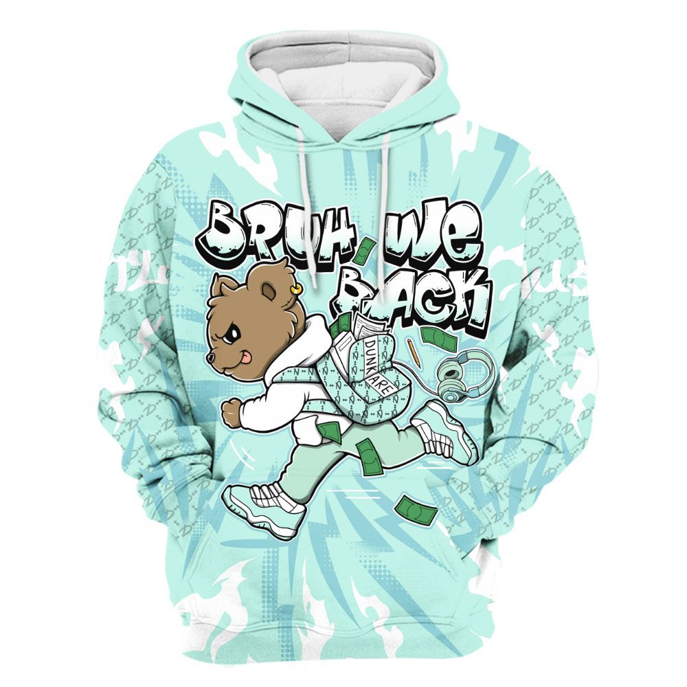 Hoodie To Match Retro Low Igloo 11s - Bruh We Back Bear All Over Print