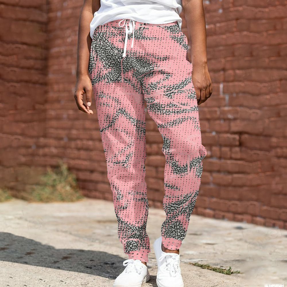 Sweatpant To Match Retro Wings 3s - Crack Graphic All Over Print