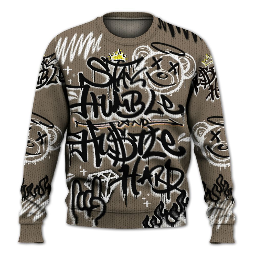 Knitted Sweater To Match Low OG Dark Mocha 1s - Humble Drip Streetwear Graffity