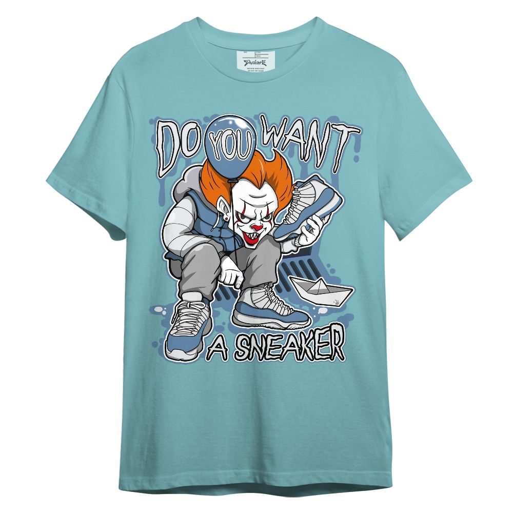 Shirt To Match Legend Blue 11s - Clown Scary Sneakers Halloween Graphic Unisex Shirt