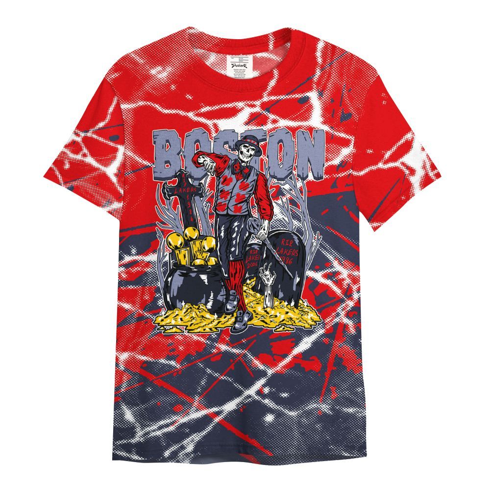 Shirt To Match Low OG Howard Bison 1s - Goldrush Skeleton Profound All Over Print