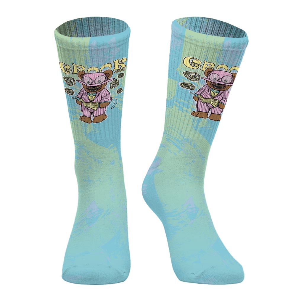 Sock To Match SB Dunk Low Visty - Swindler Bear Circle Slpash