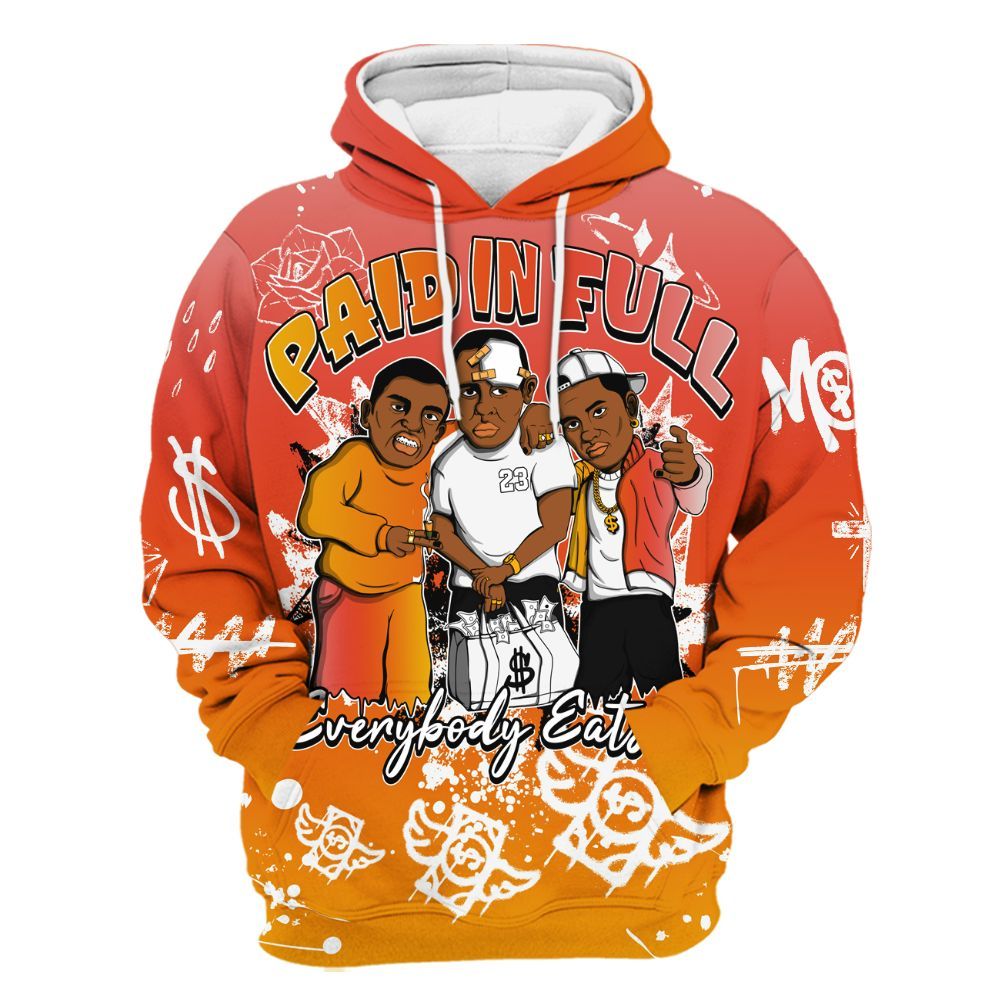 Hoodie To Match Dunk High Candy Corn - Everybody Paid In Full Crayon All Over Print