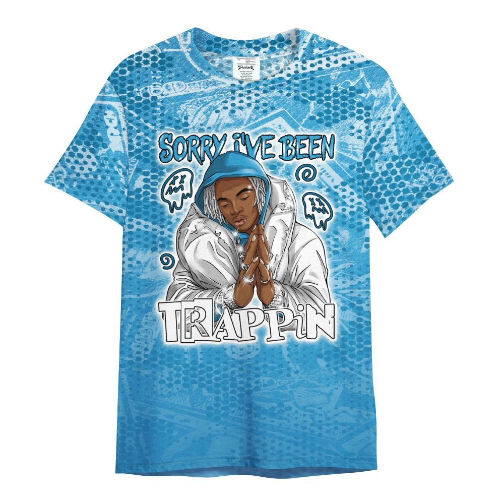 Shirt To Match Powder Blue 9s - Trappin' Banknote All Over Print