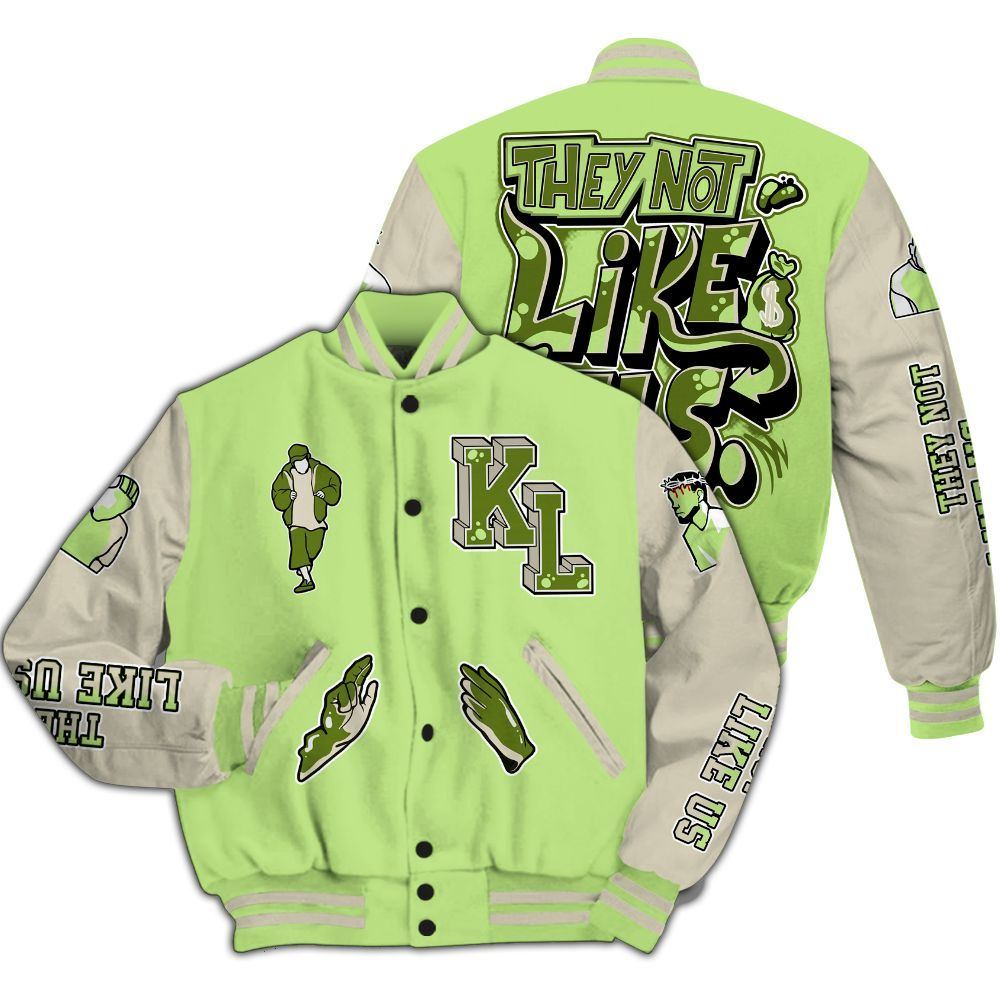 Varsity Jacket To Match Air Max Stussy Action Green - Dislike Us Graphic All Over Print