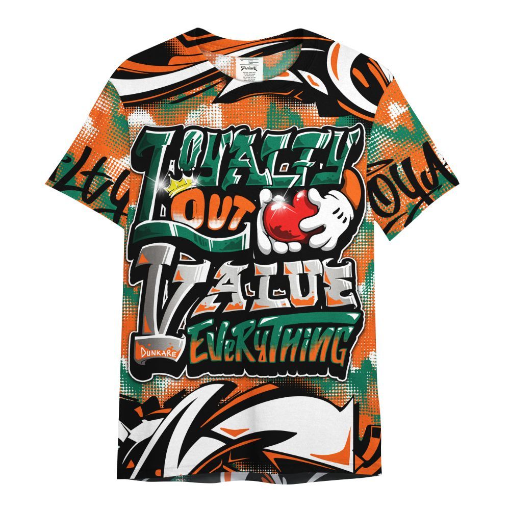 Shirt To Match SoleFly Sail Gorge Green 3s - Loyalty Out Value Graffiti All Over Print