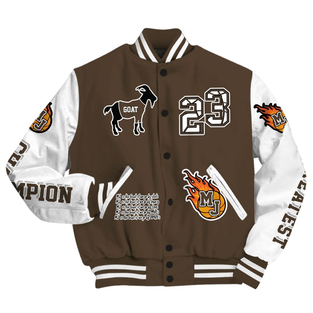Varsity Jacket To Match Palomino 1s - 23 G.0.A.T Jump Up Basketball All Over Print