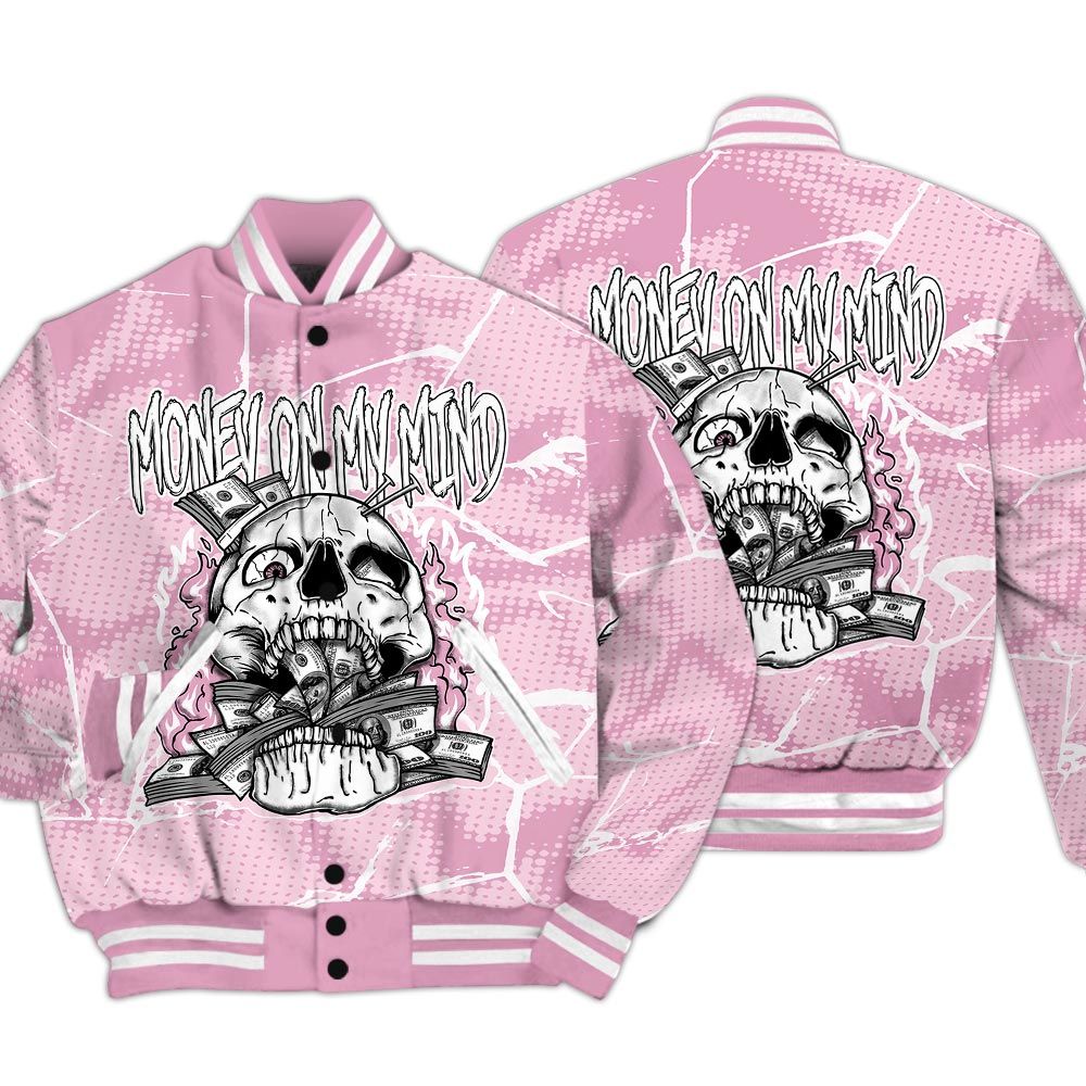 Varsity Jacket To Match Orchid 4s - MOMM Skeleton Crack Varsity Jacket Unisex