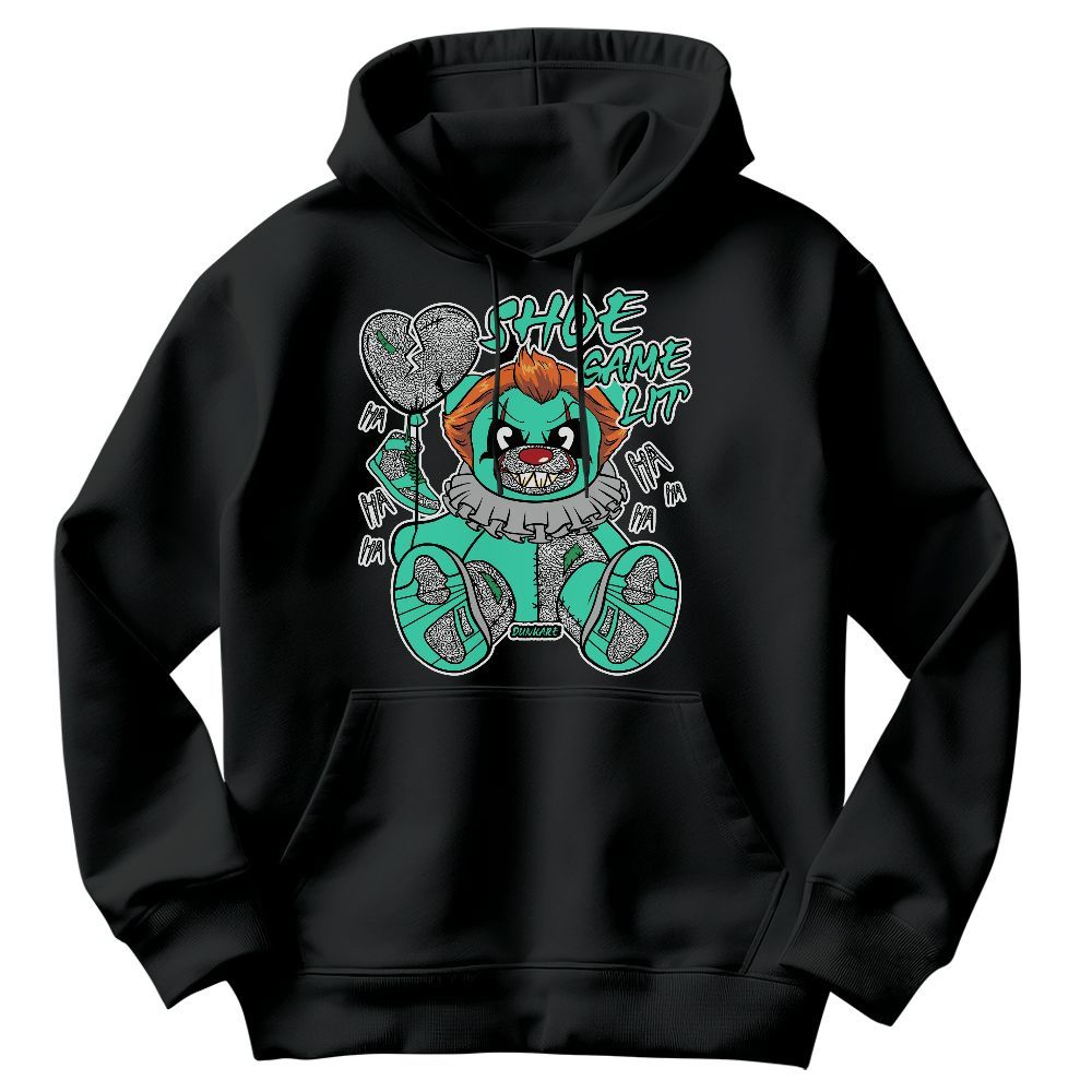 Sweatshirt To Match Black Green Glow 3s - Shoe Game Bear Graphic