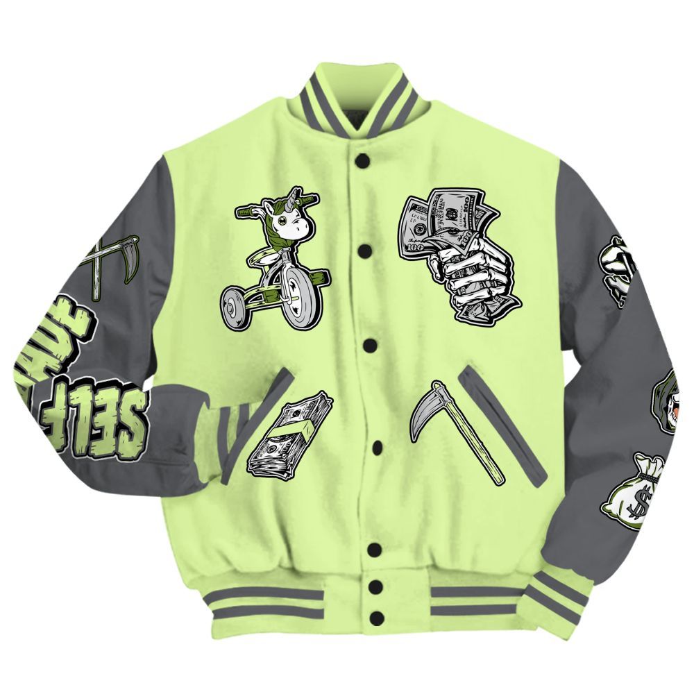 Varsity Jacket To Match Smoke Grey Volt TR 1s - Self Make Skeleton All Over Print