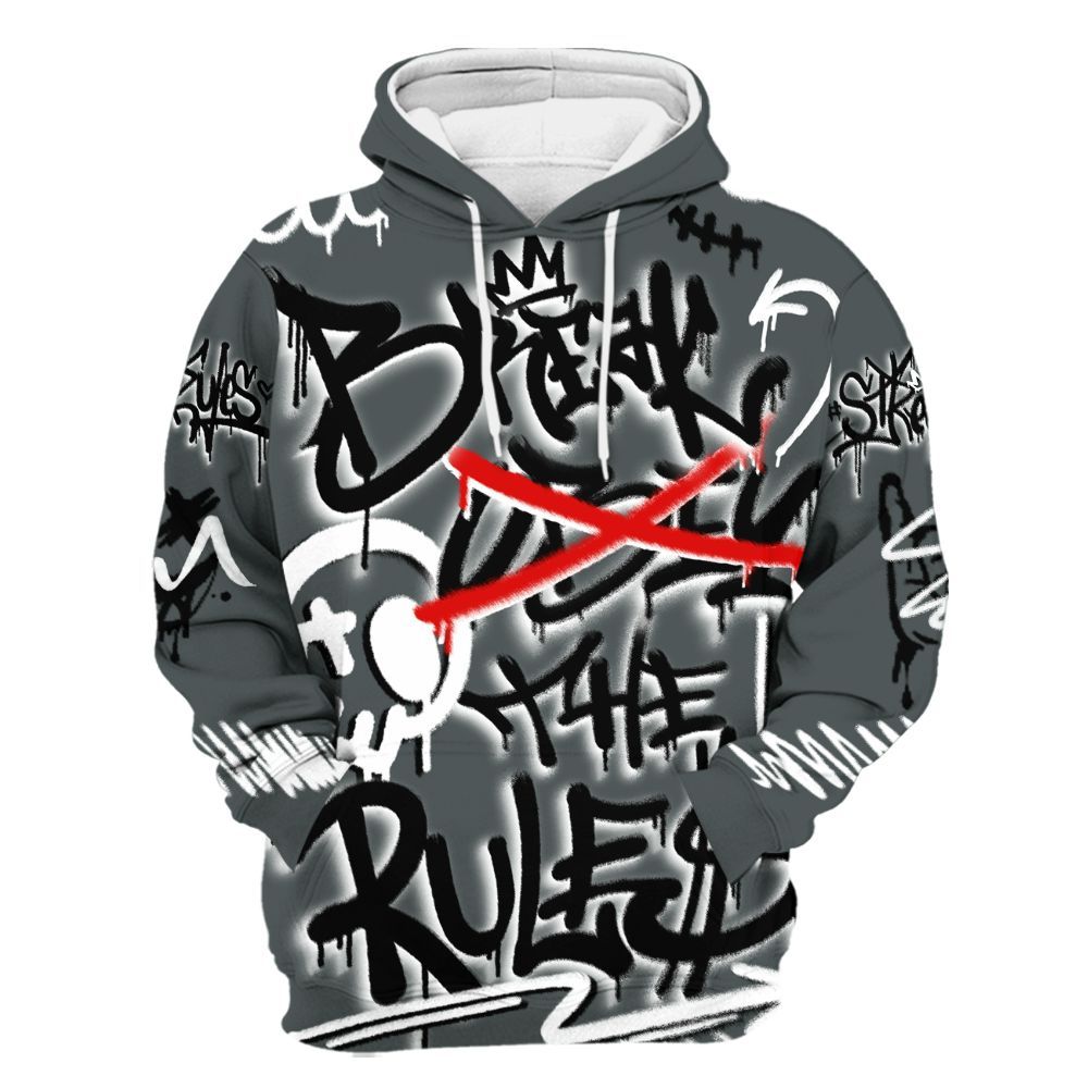 Hoodie To Match Black RM Nigel Sylvester 4s - Break Rules Streetwear All Over Print