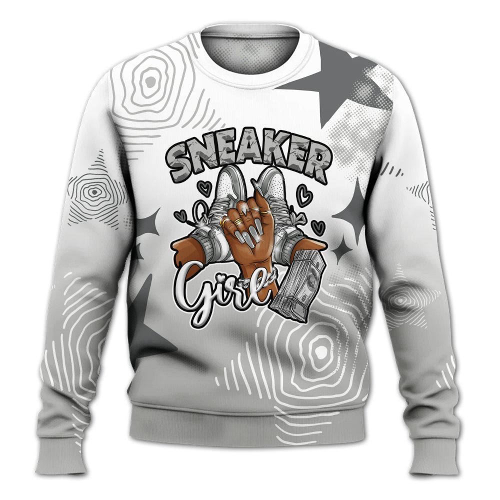 Sweatshirt To Match Retro Wet Cement 4s - Sneakerz Girlz Unique Starz All Over Print