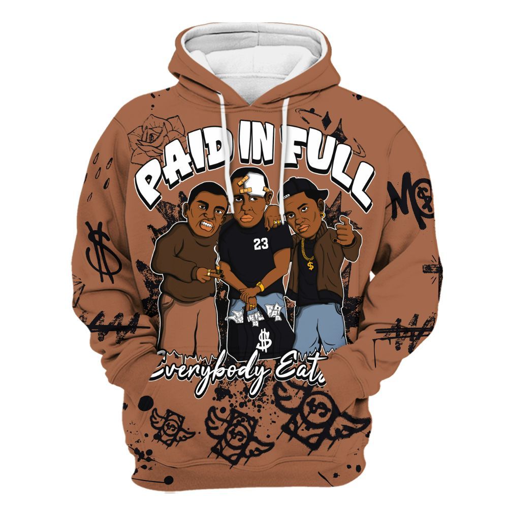 Hoodie To Match Air Foamposite Metallic Copper - Everybody Paid In Full Crayon All Over Print
