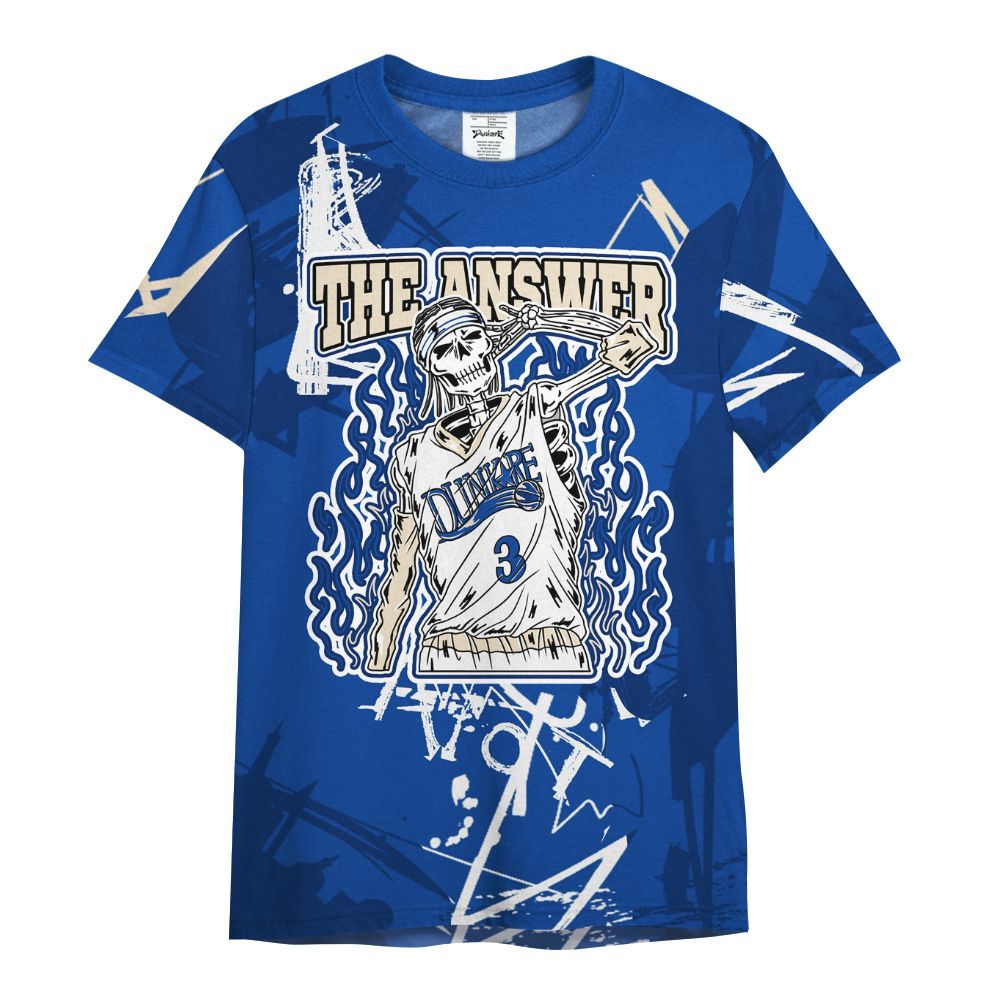 Shirt To Match Low Game Royal 1s - Allen Answer Skeleton Messyz All Over Print