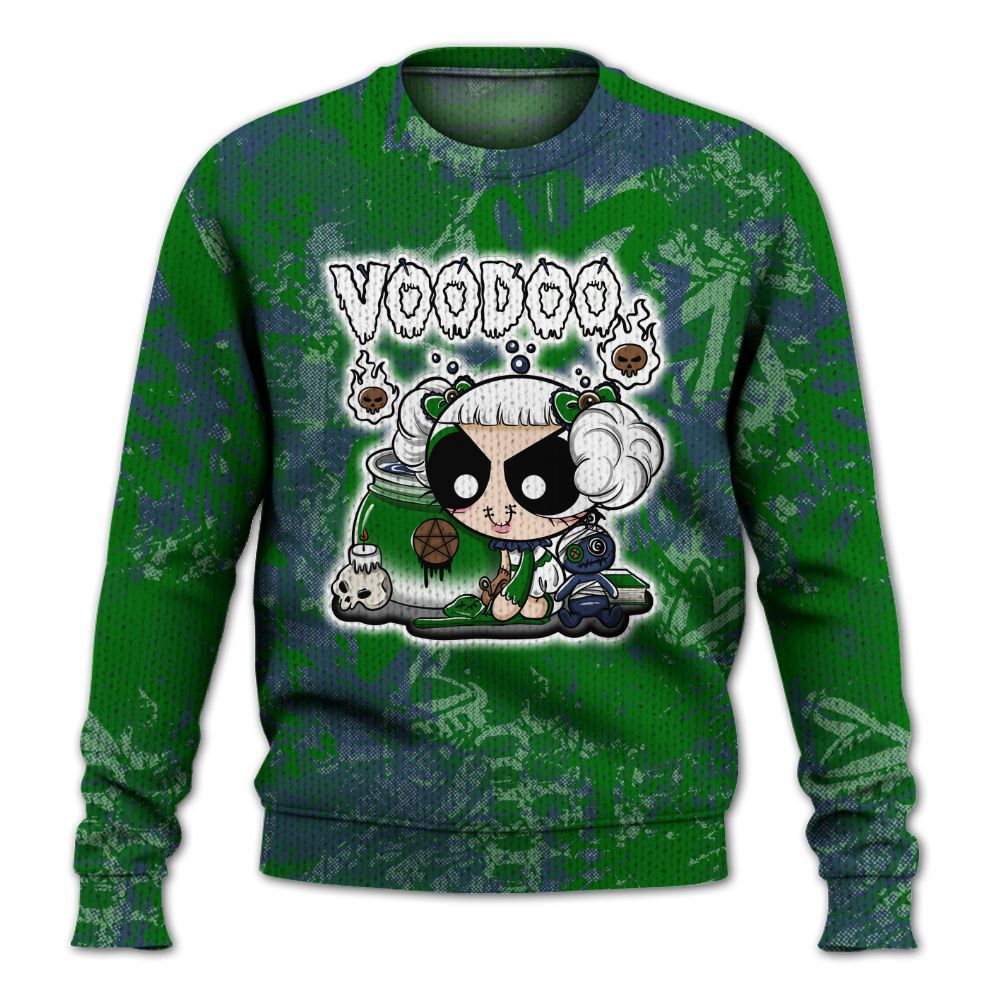 Knitted Sweater To Match Midnight Navy 13s - Voodooz Heart Grunge