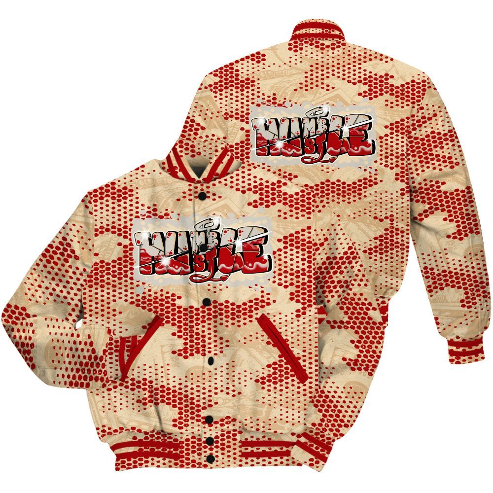 Varsity Jacket To Match Dunk Low Strawberry Waffle Shirt - Humbled Hustles Graphic Banknotes All Over Print