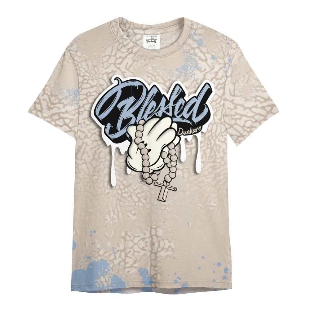 Shirt To Match Desert Sand 3s - God Blessed Ink Drip All Over Print