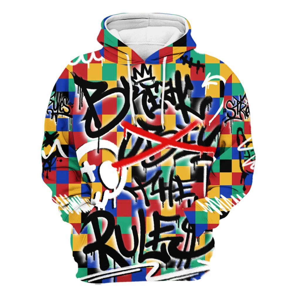 Hoodie To Match Air Rainbow Weave - Break Rules Streetwear All Over Print