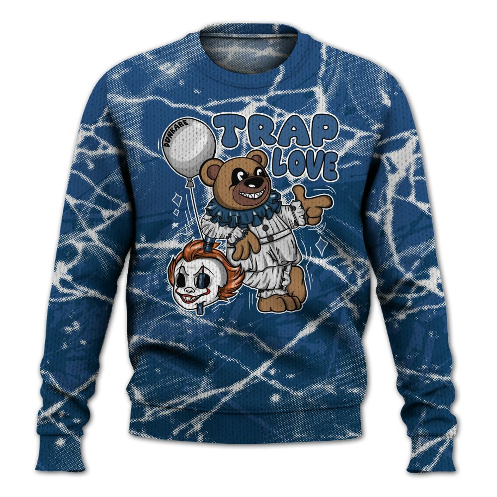 Knitted Sweater To Match High OG Midnight Navy 1s - Trap Loves Bear Profound