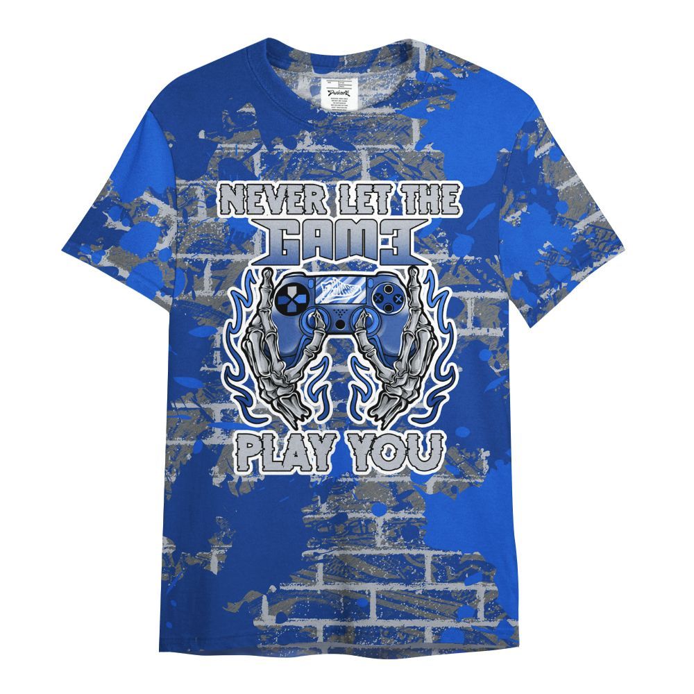 Shirt To Match Air Foamposite One Royal - PlayGame Skull Brick All Over Print