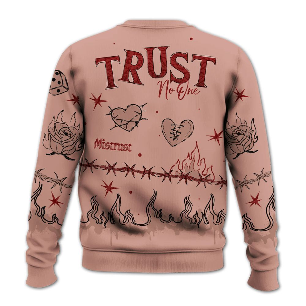 Sweatshirt To Match Valentines Day 3s - Trust No One Snake-Bite Doodle Crayon All Over Print