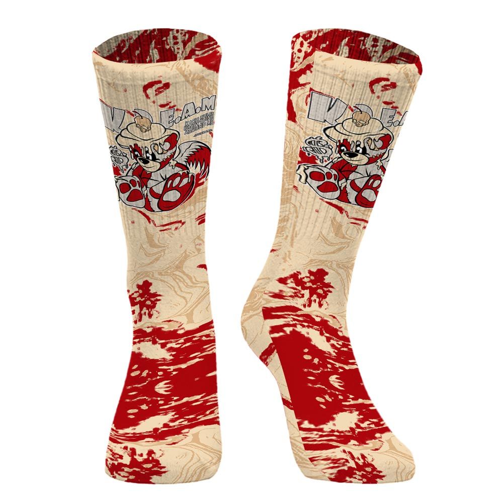 Sock To Match Dunk Low Strawberry Waffle - Loot Bear Liquid