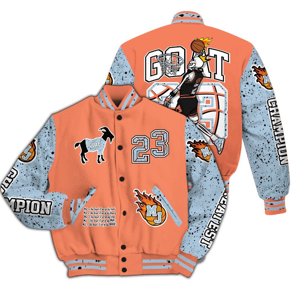 Varsity Jacket To Match DJ Khaled Crimson Bliss 5s - 23 G.0.A.T Jump Up Basketball All Over Print