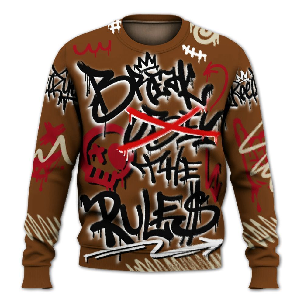 Sweatshirt To Match Archaeo Brown 5s - Break Rules Streetwear All Over Print