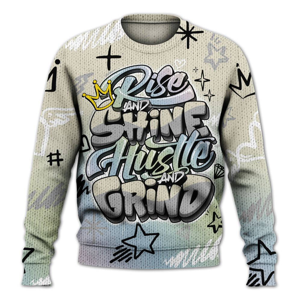 Knitted Sweater To Match Joins Year Of The Snake 5s - Rise Shine Hustle Grind