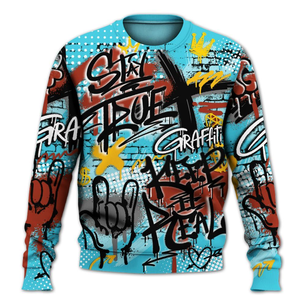Sweatshirt To Match SB Dunk Di'Orr Greenwood - True It Real Graffiti Streetwear All Over Print