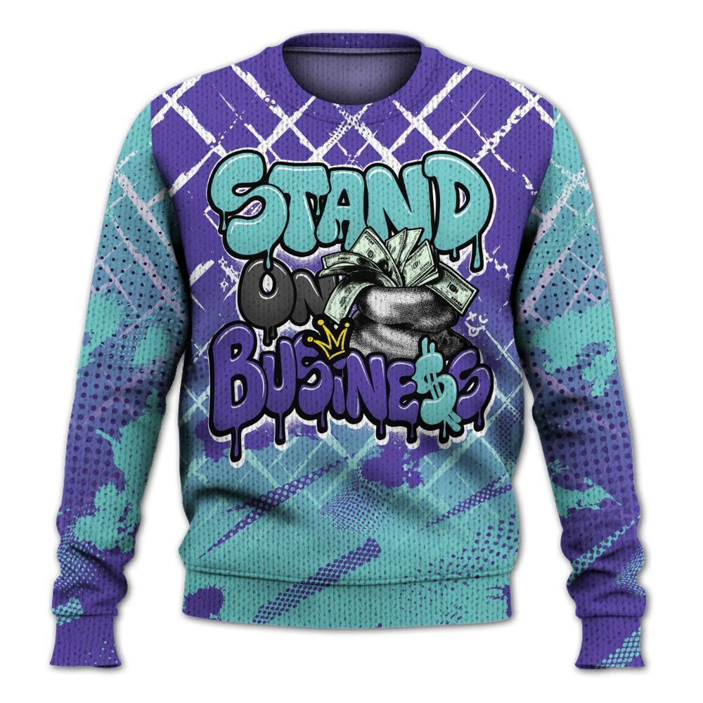 Knitted Sweater To Match Low Hornets 1s - Halftone Stand Business Dripping