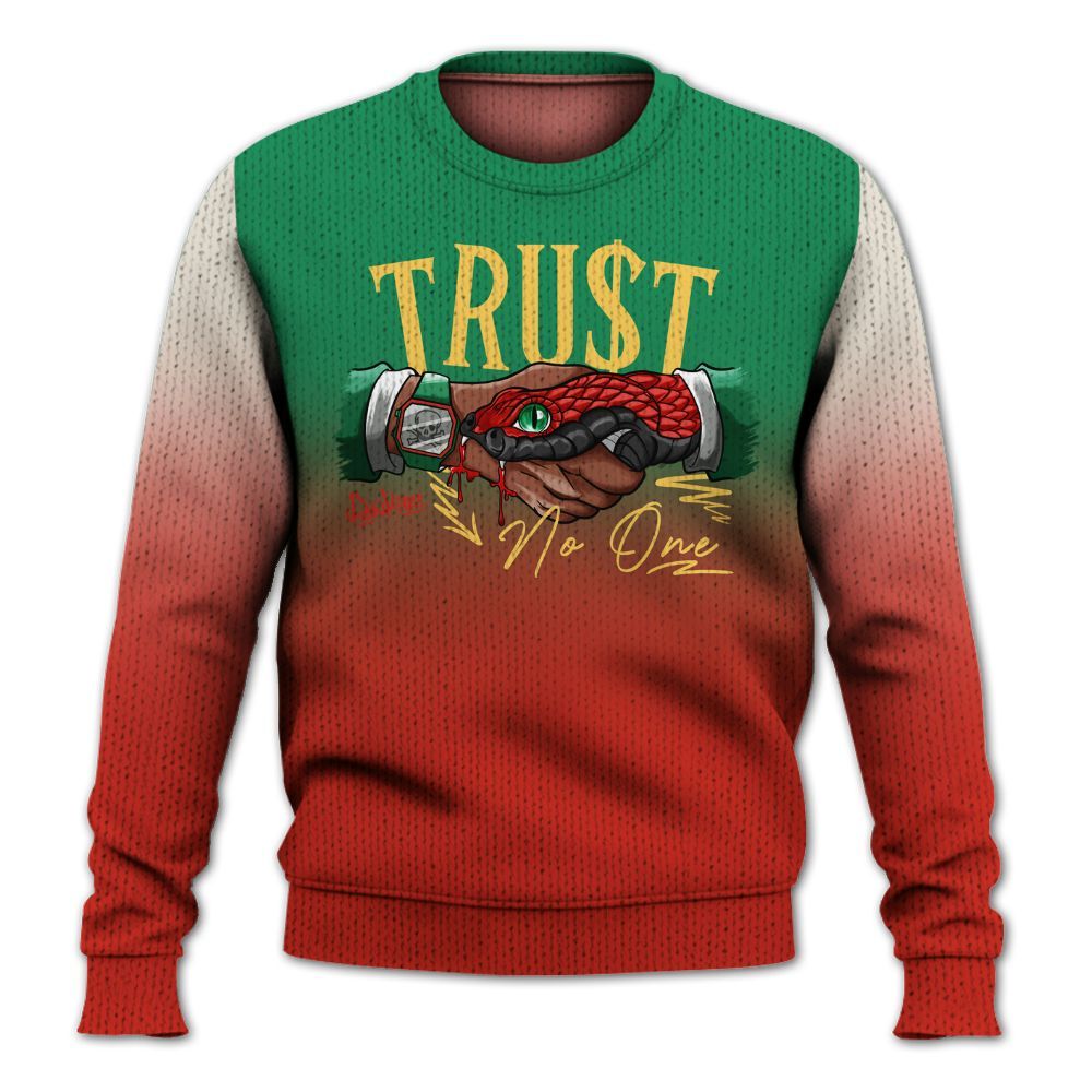 Sweater To Match Retro El Vuelo 3s Shirt, Snake Trust No One Drip Graphic