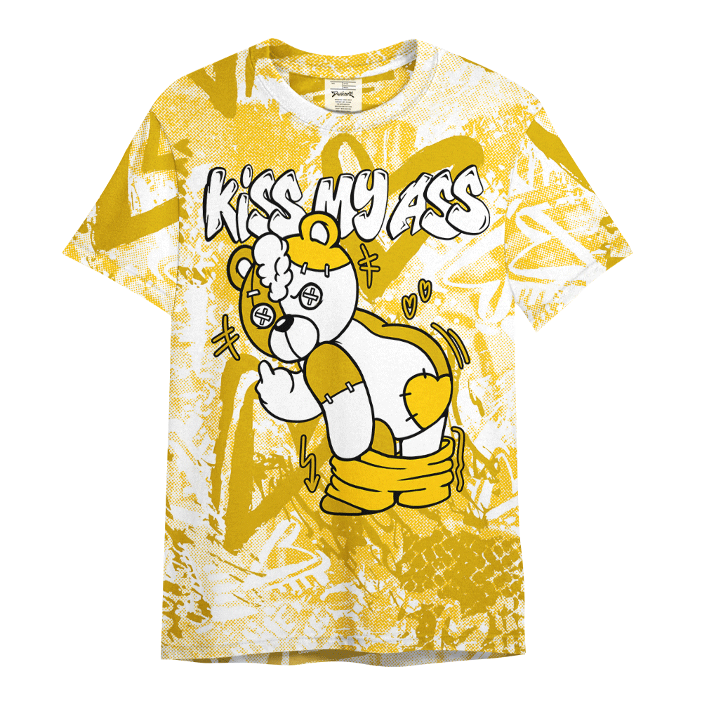 Shirt To Match Vivid Sulfur 4s - Kiss My Hugz Heart Grunge Graphics Shirt Unisex