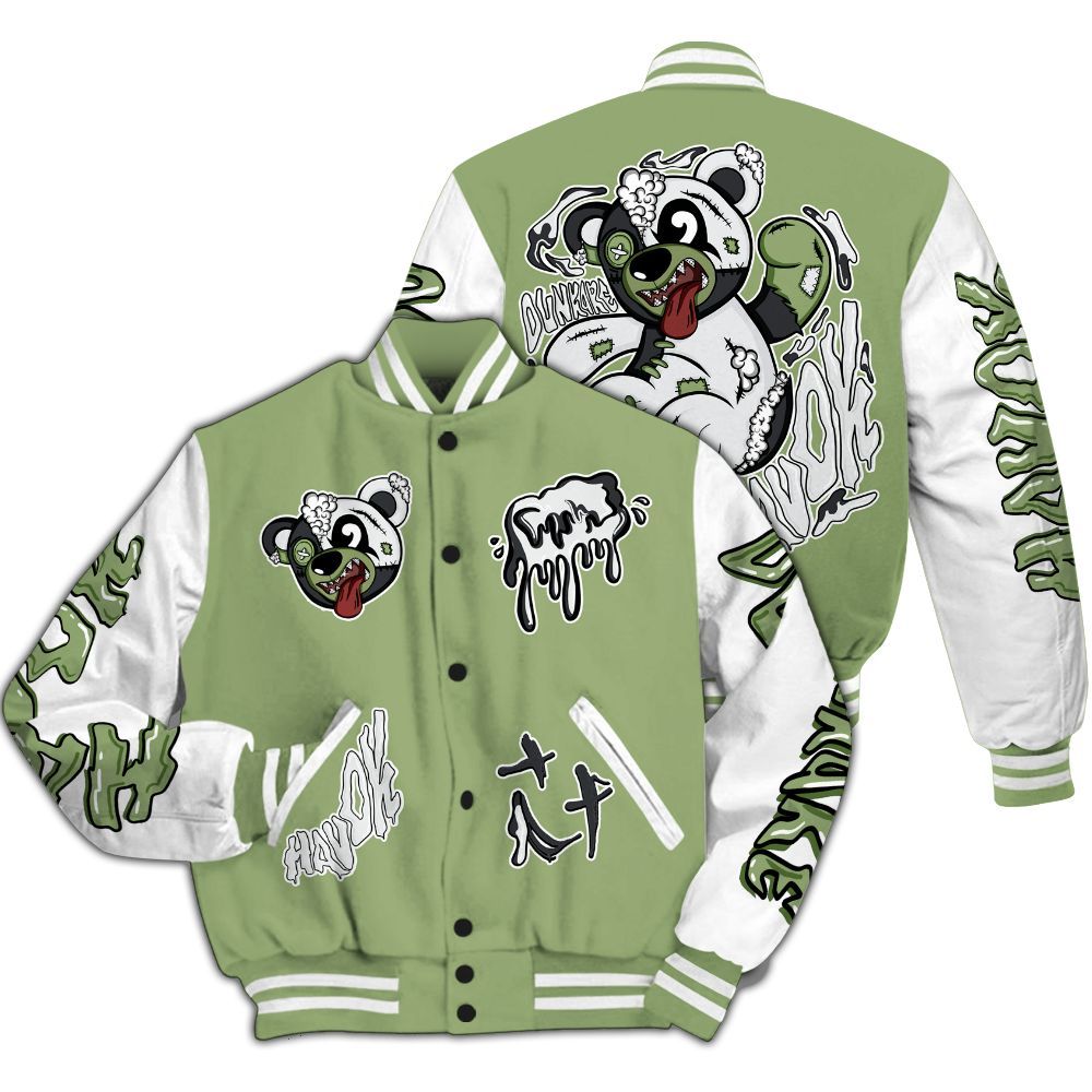 Varsity Jacket To Match Oil Green 4s - Havok Bear All Over Print