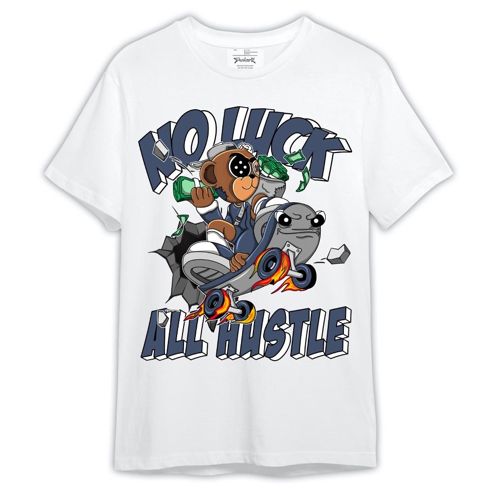 Shirt To Match Low Diffused Blue 11s - No Luck Hustle Shirt Outfit