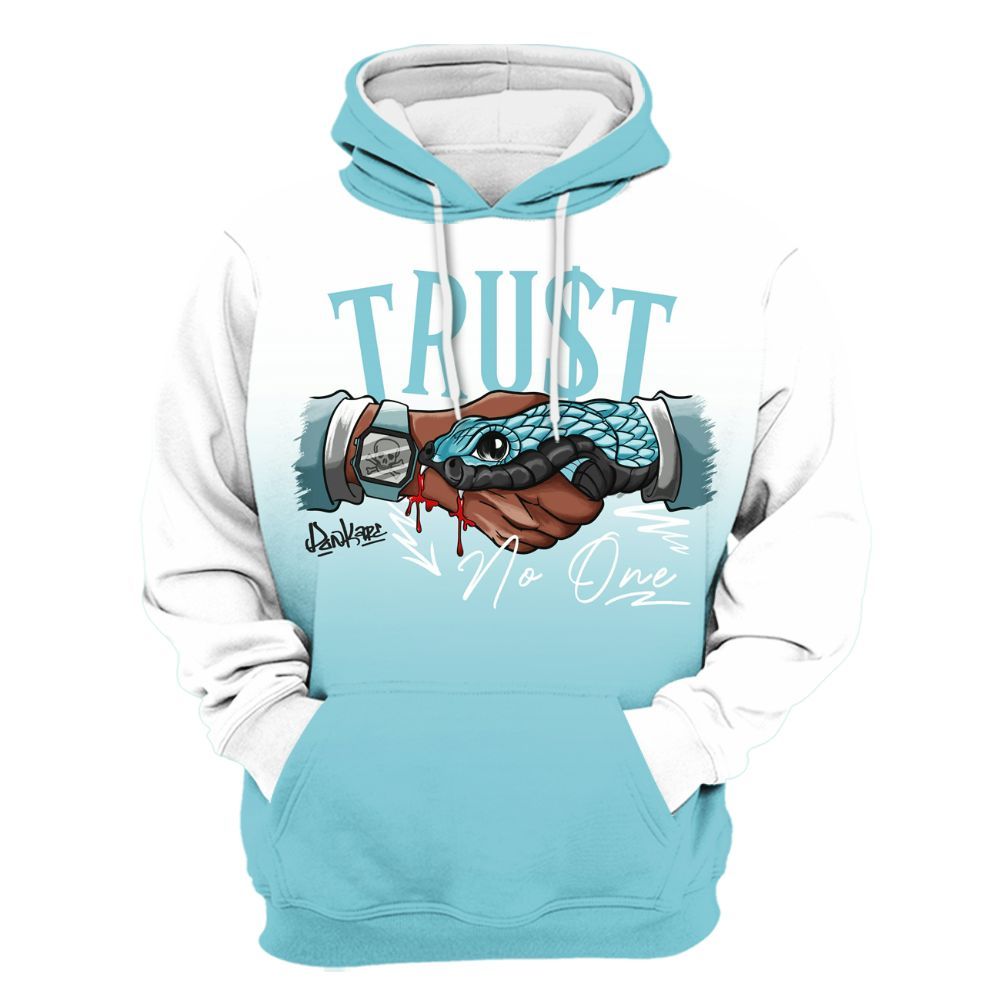 Hoodie To Match Low Legend Blue 11s - Snake Trust No One Drip All Over Print