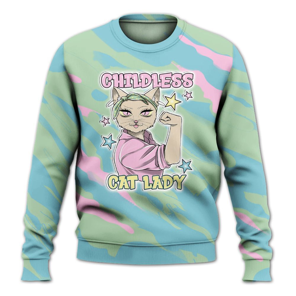 Sweatshirt To Match SB Dunk Low Visty - Childless Kat Lady All Over Print