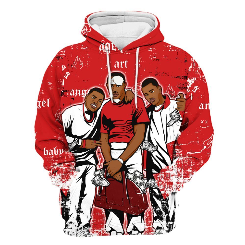 Hoodie To Match Low Bred 11s - Paid In Full Money All Over Print
