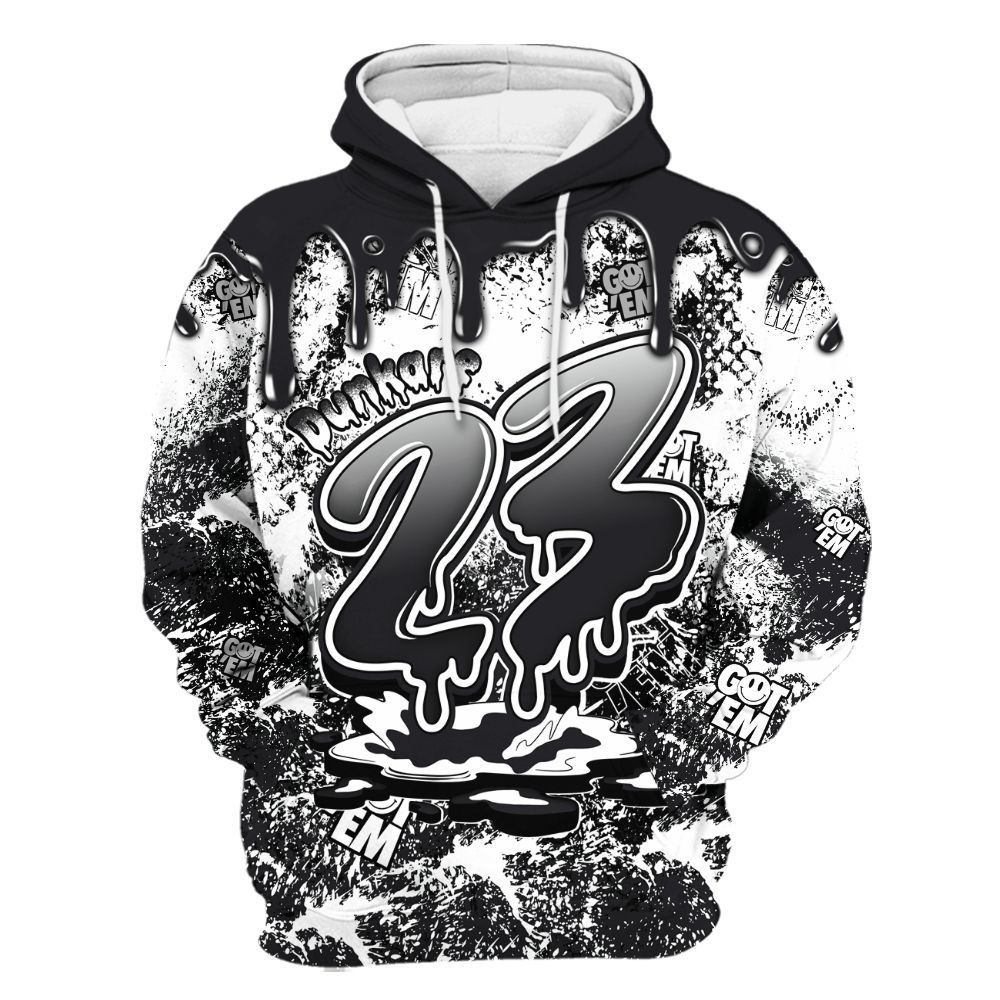 Hoodie To Match White Thunder 4s - Dripping 23 Drip All Over Print