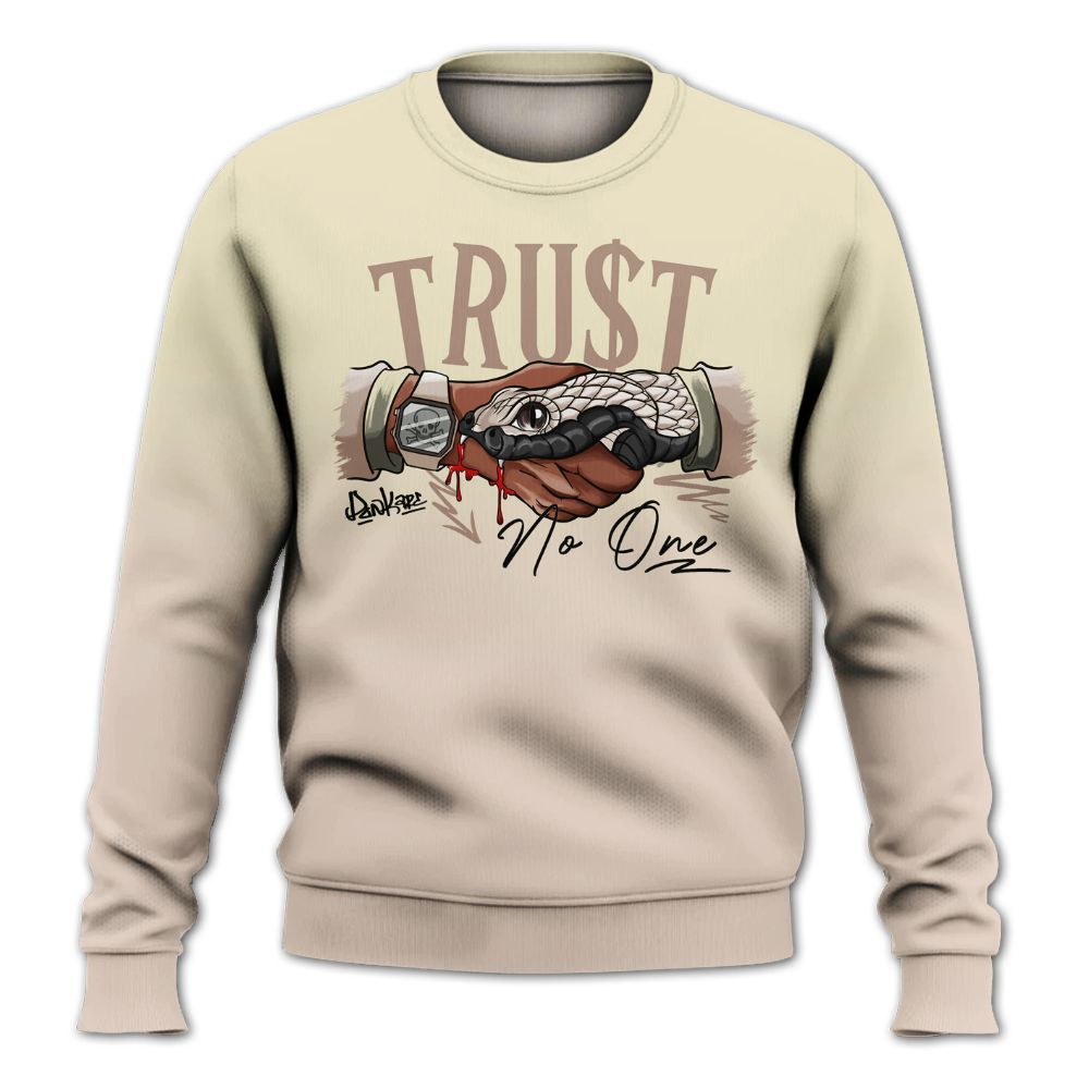 Sweatshirt To Match A Ma Maniere X Fossil Stone 4s - Snake Trust No One Drip All Over Print