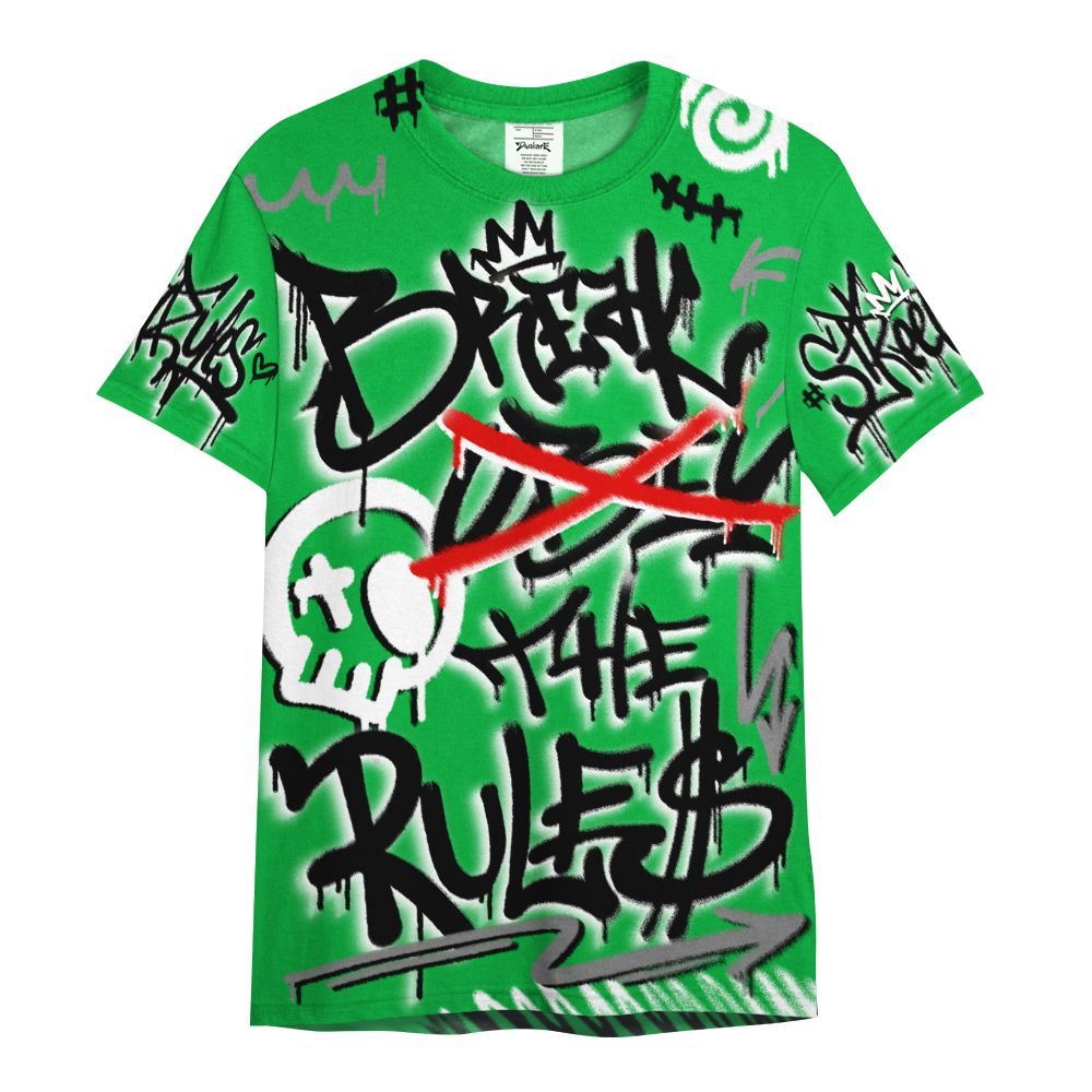 Shirt To Match Lucky Green 5s - Break Rules Streetwear All Over Print