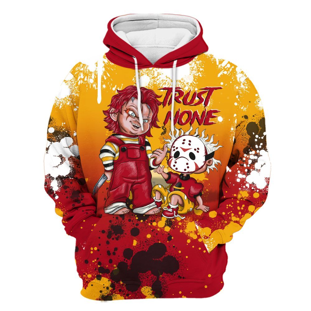 Hoodie To Match Cardinal 7s - Trust No One Scary All Over Print